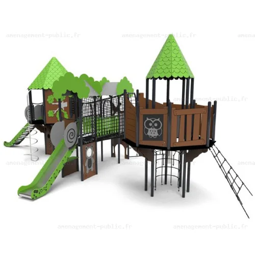 Structure multi-activités pour aires de jeux extérieur 